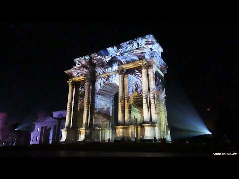 AI DATAPORTAL_ARCH OF LIGHT World's First 360° Public Data Sculpture - MILANO ARCO DELLA PACE