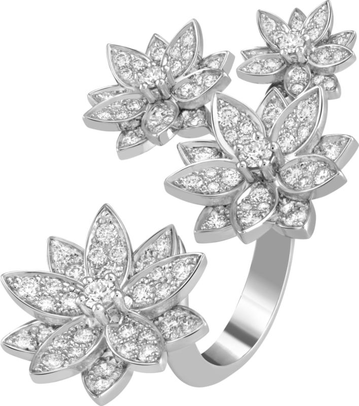 Anello Entre les Doigts Lotus, 4 fiori Van Cleef & Arpels