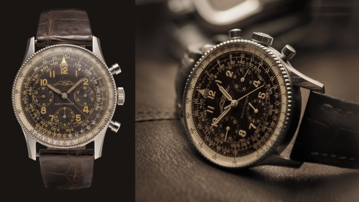 Breitling Navitimer from the late 1950s bearing the AOPA logo