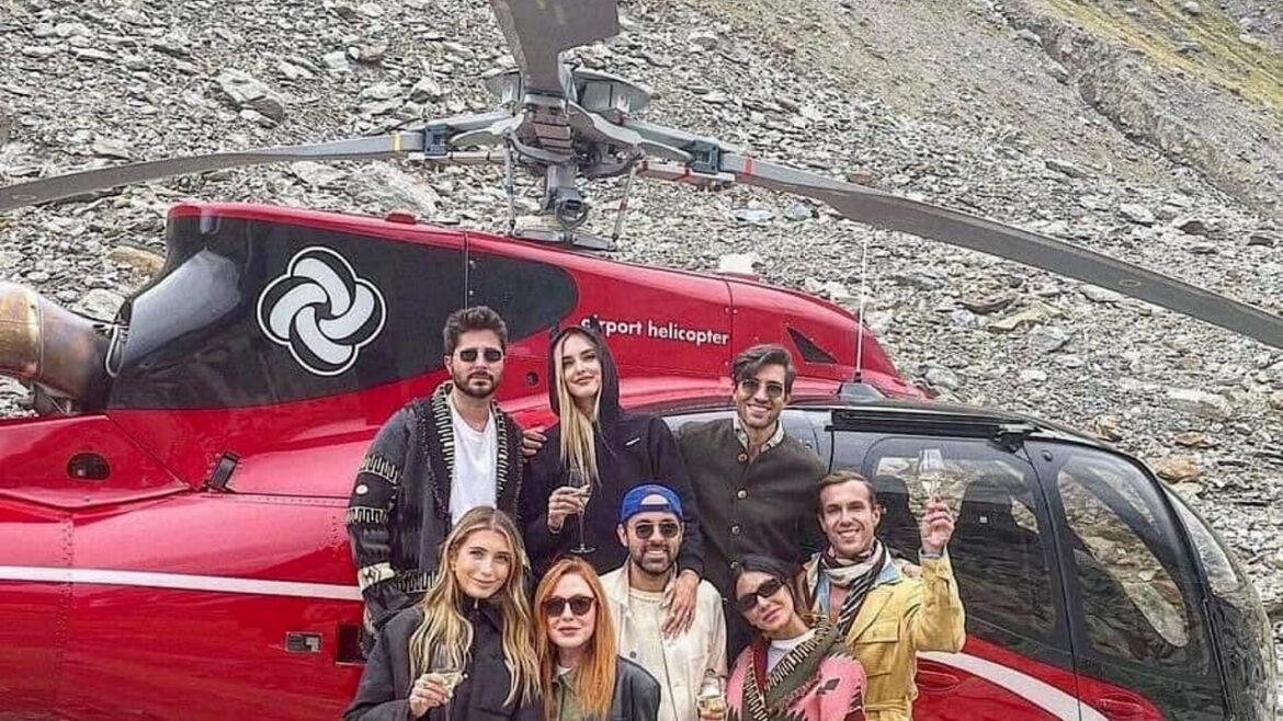 Ferragni elicottero